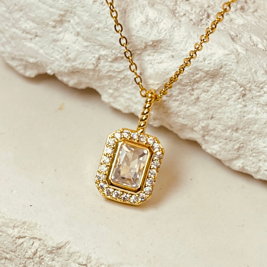 Zircon Cable Chain Necklace