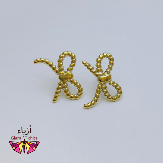 Bow Knot-Dot Ear Studs