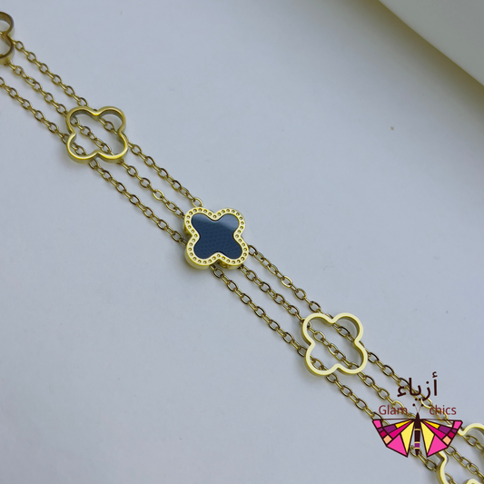 Layer Clover Bracelet - 18K Plated