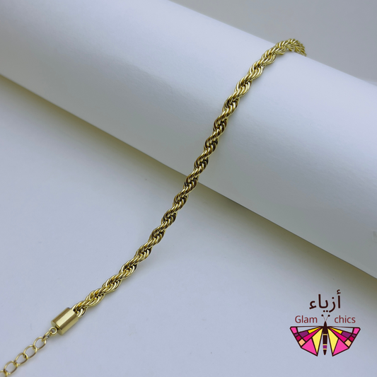Twisted Chain Bracelet 18K Gold