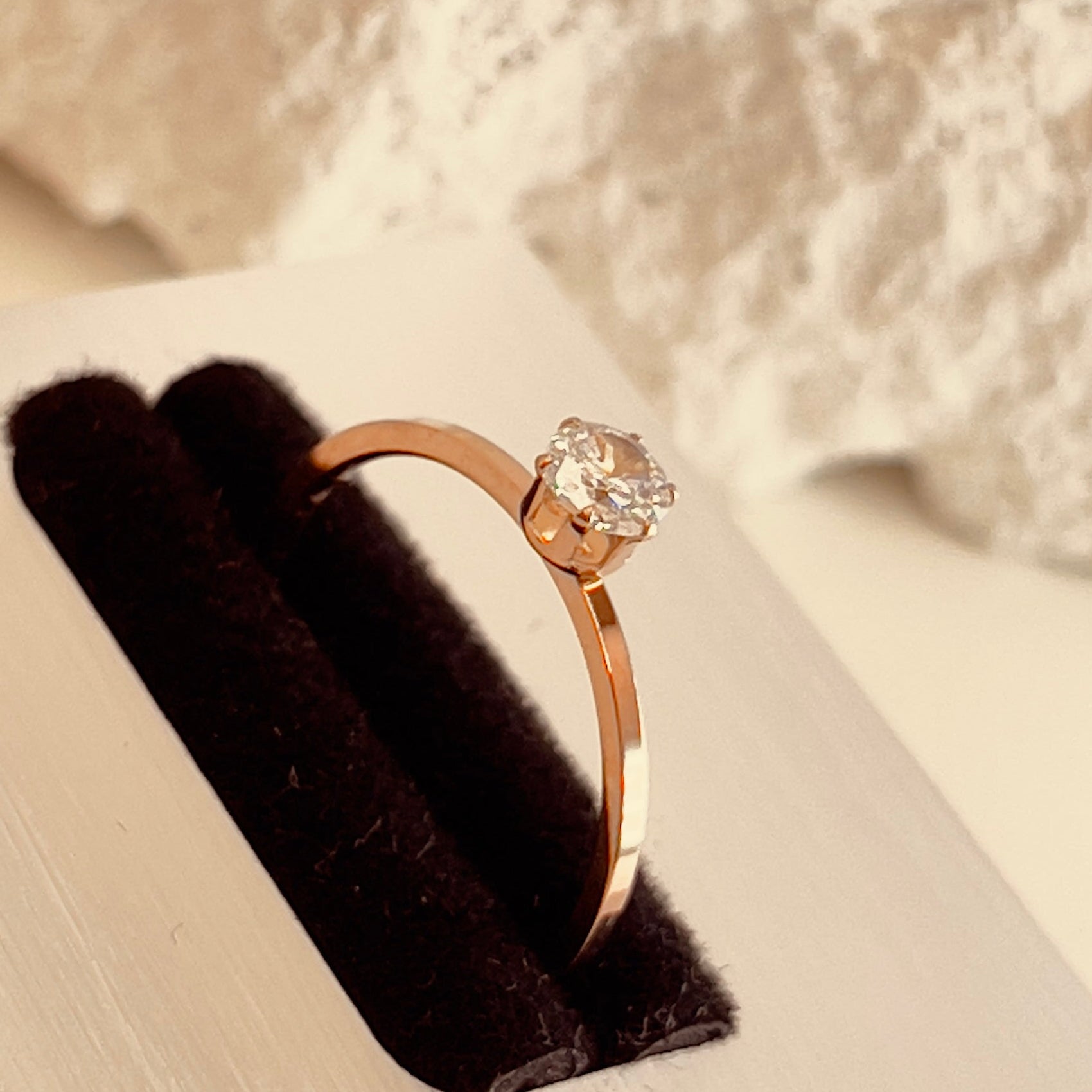 Rhinestones Zircon Rings 18K Gold