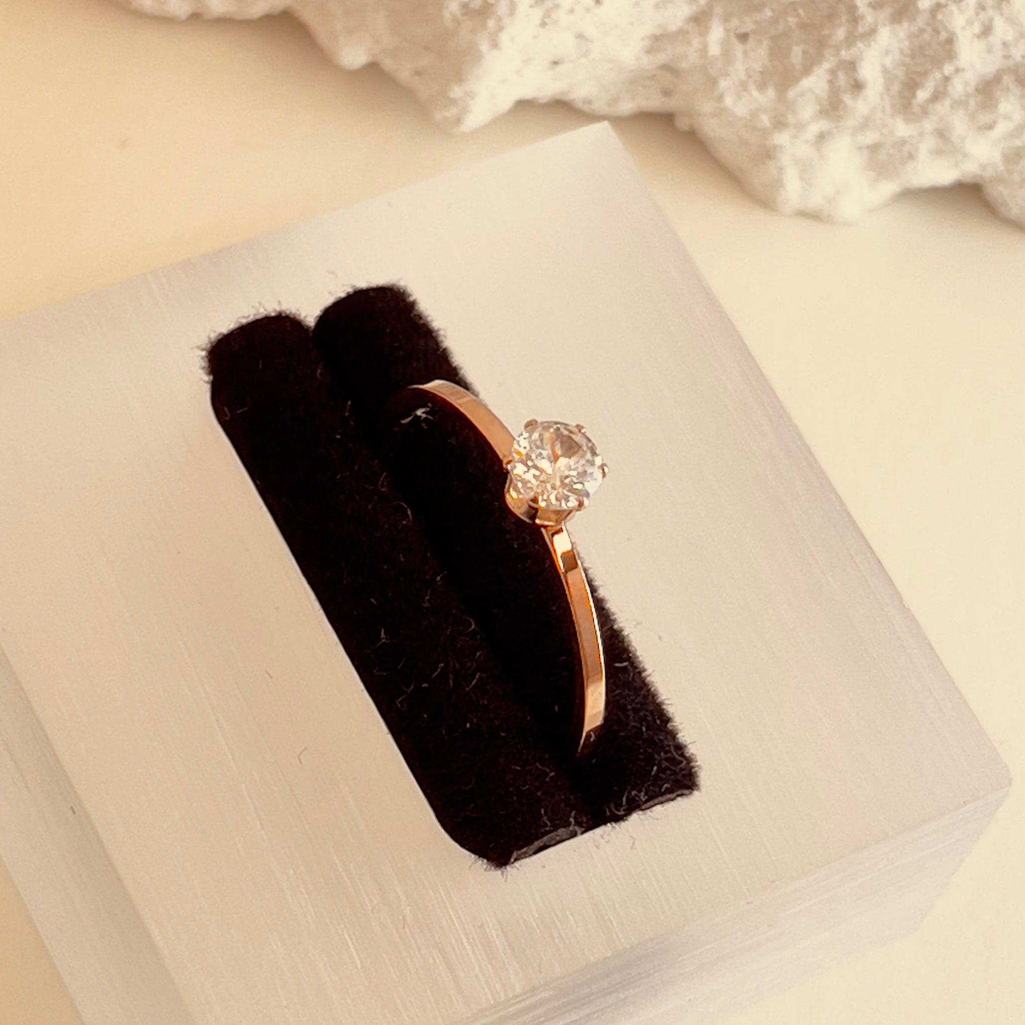 Rhinestones Zircon Rings 18K Gold