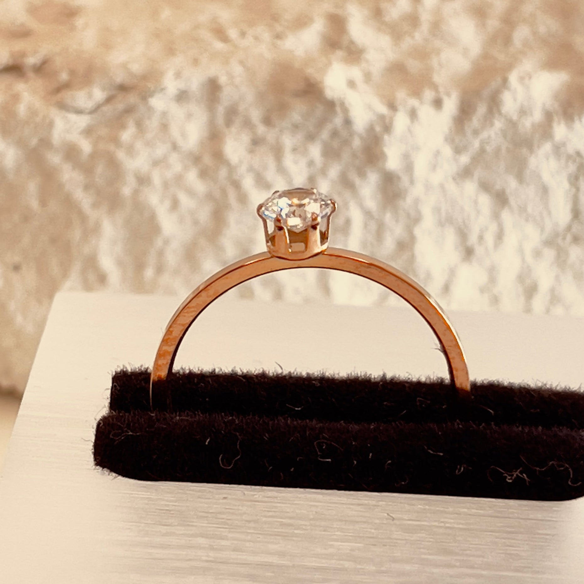 Rhinestones Zircon Rings 18K Gold