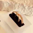 Heart Shape Alloy Plating Inlay Rhinestones Ring