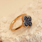 Chunky Clover Ring Black
