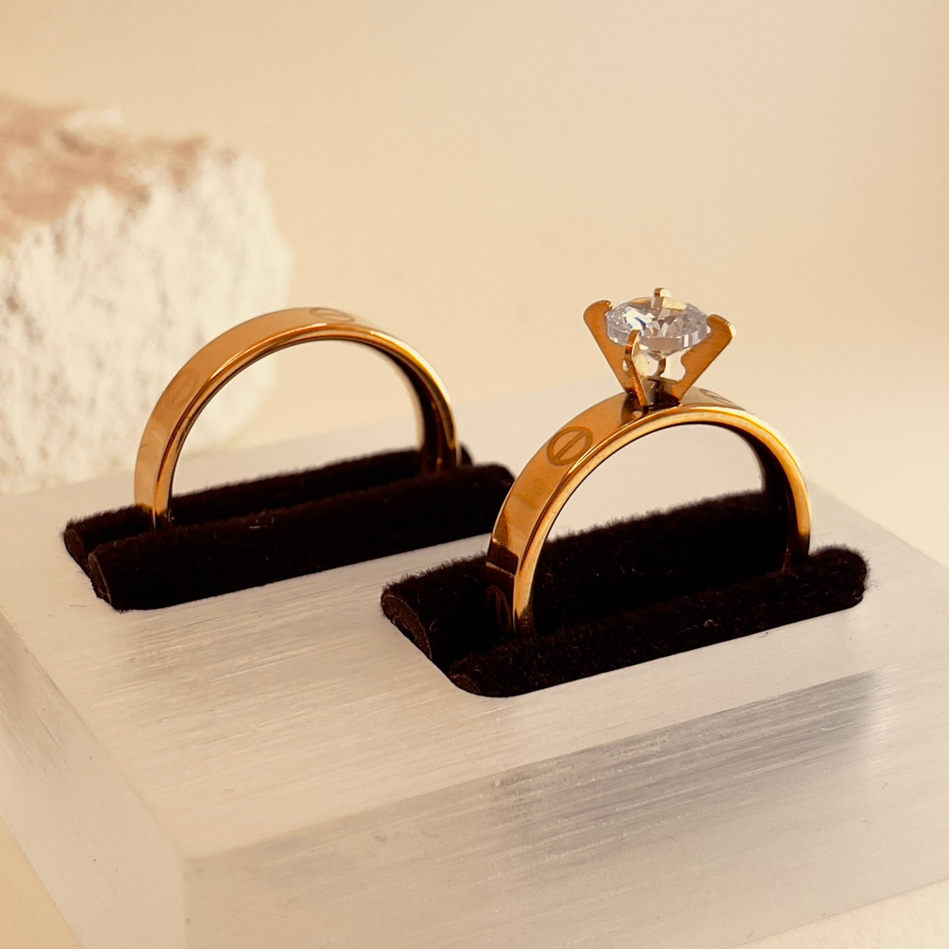 Radiant Zircon Duo - Solitaire