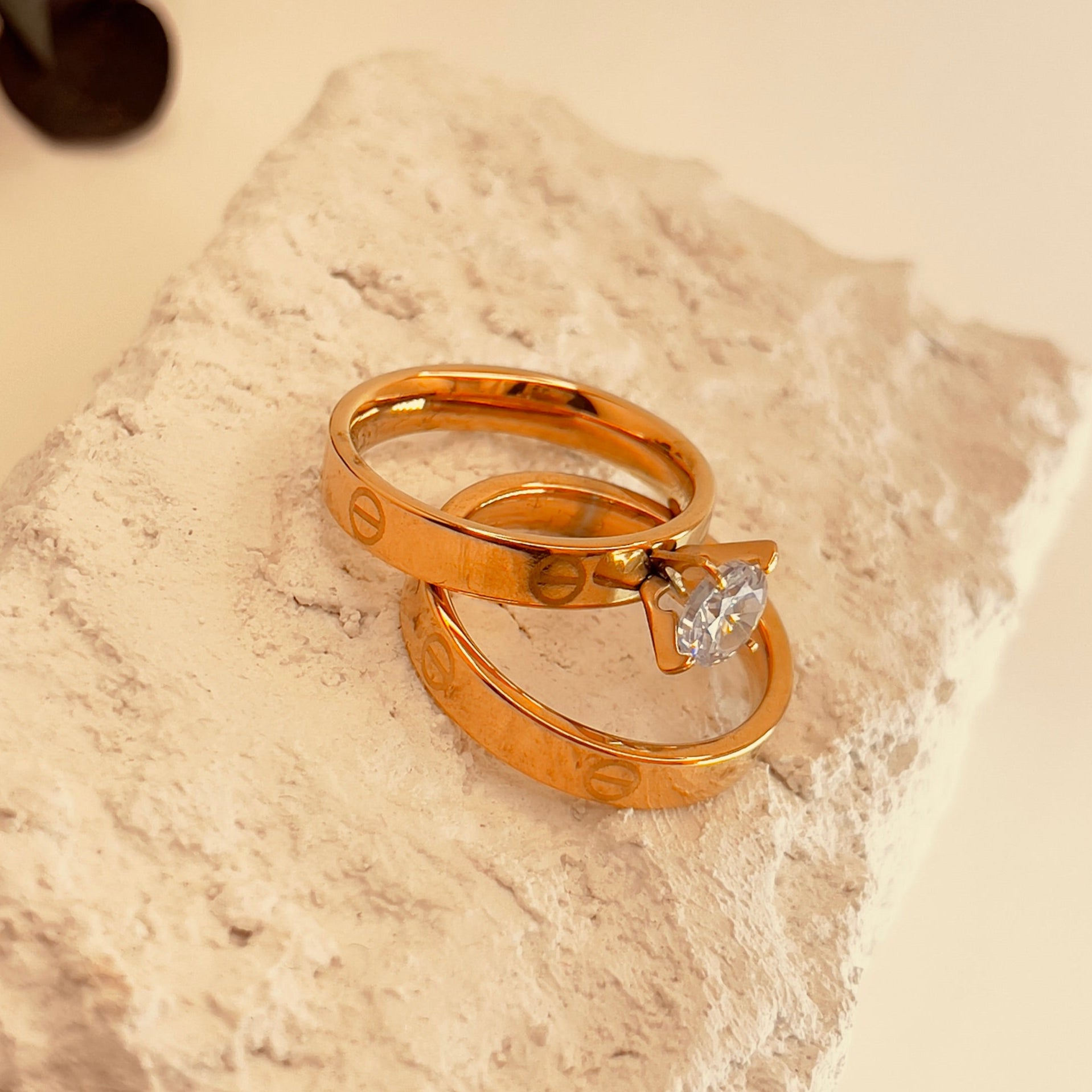 Radiant Zircon Duo - Solitaire