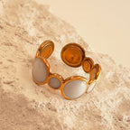 Retro Pearl Round Ring