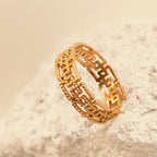 Cubic Chain Open Ring