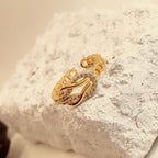 Criss-Cross Zircon Open Ring