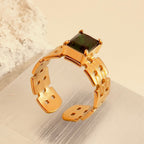 Bricks green Zirconium Ring