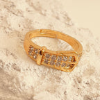 Belt Buckle Zircon Open Ring