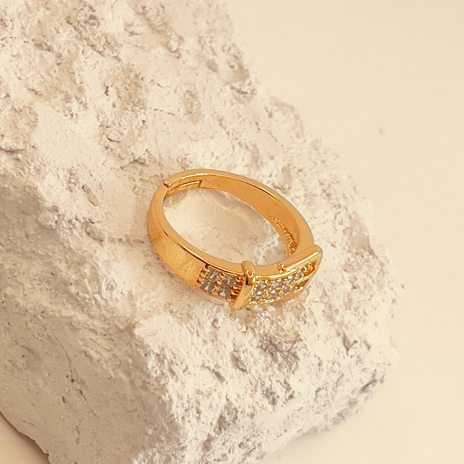 Belt Buckle Zircon Open Ring