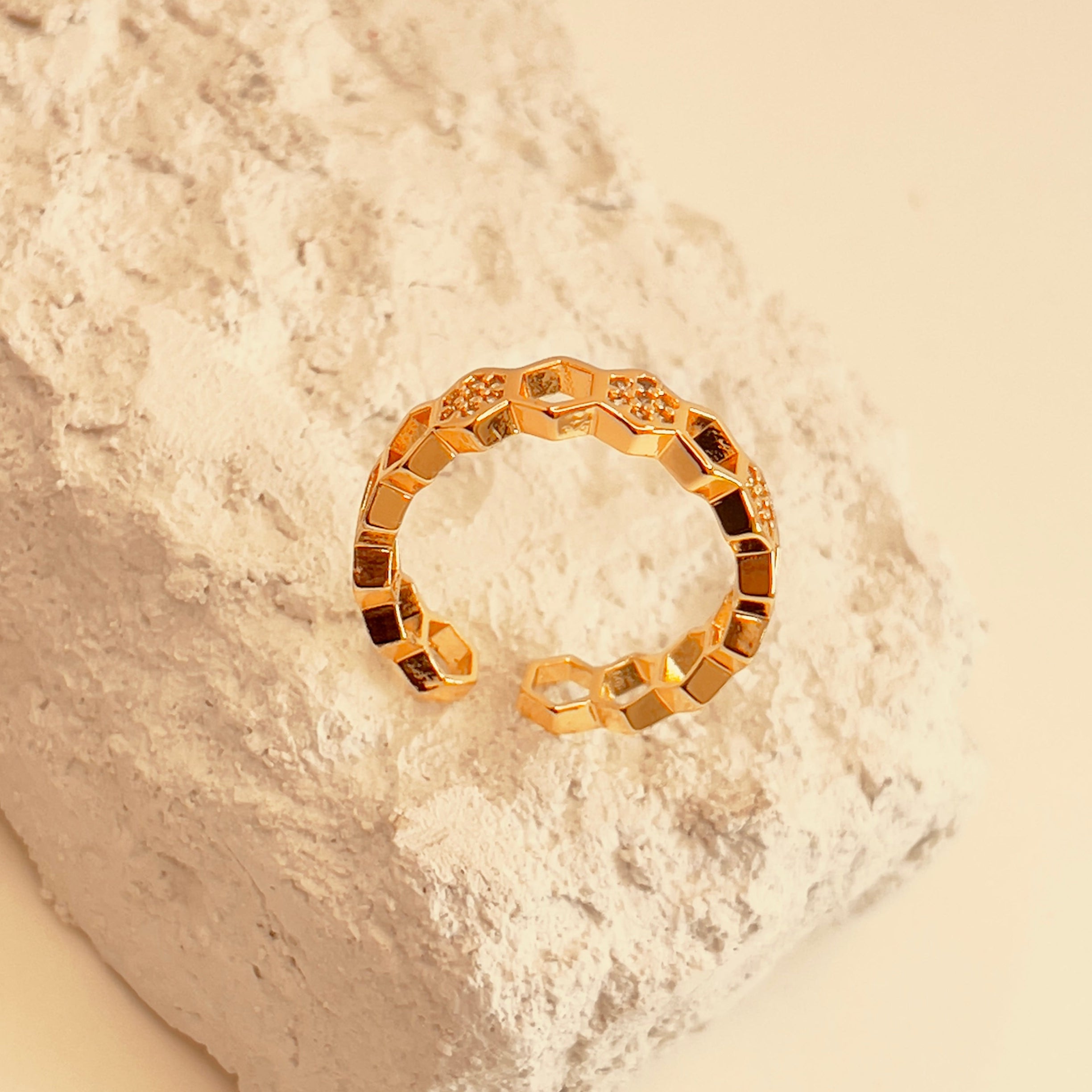 Honey Comb Open Ring