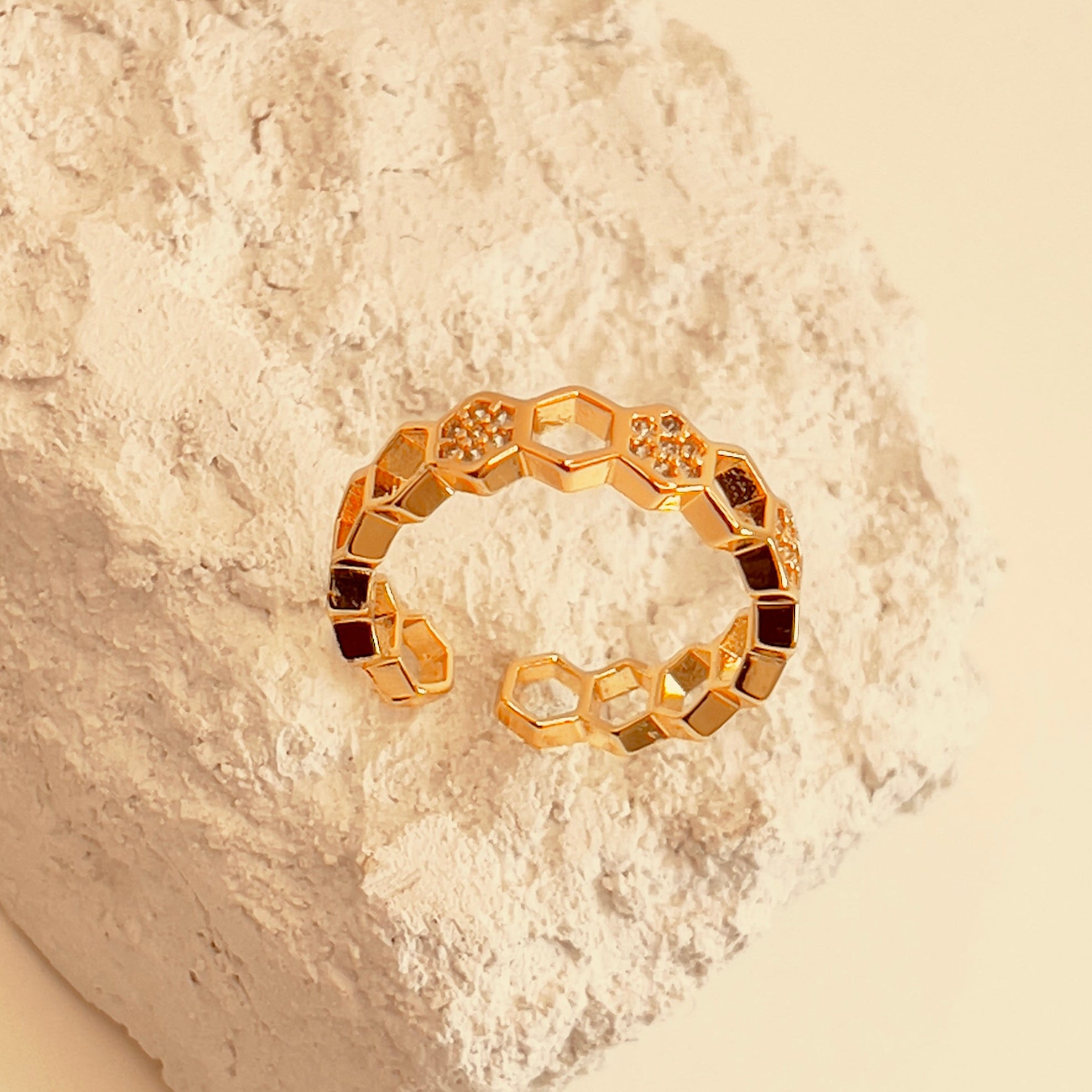 Honey Comb Open Ring