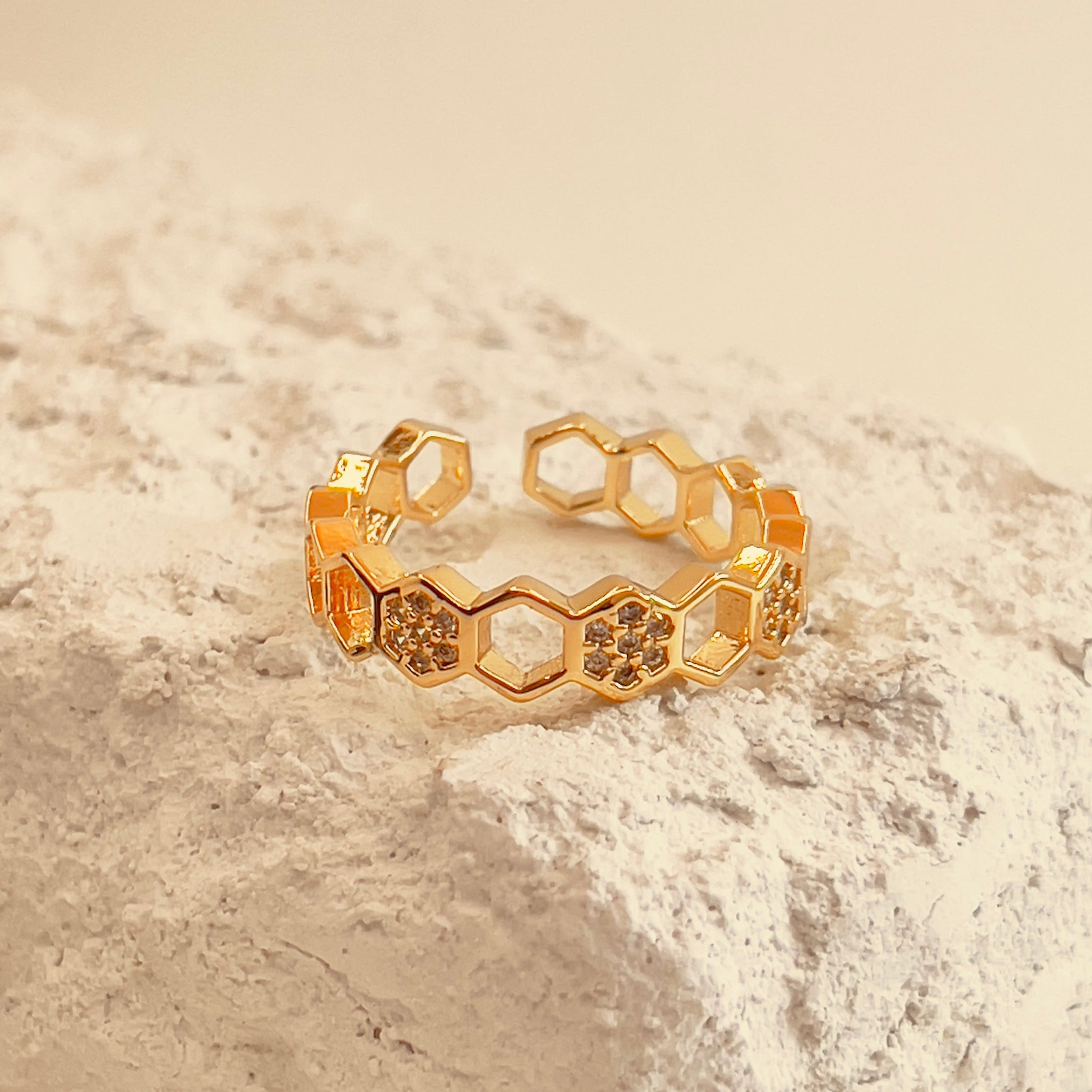 Honey Comb Open Ring