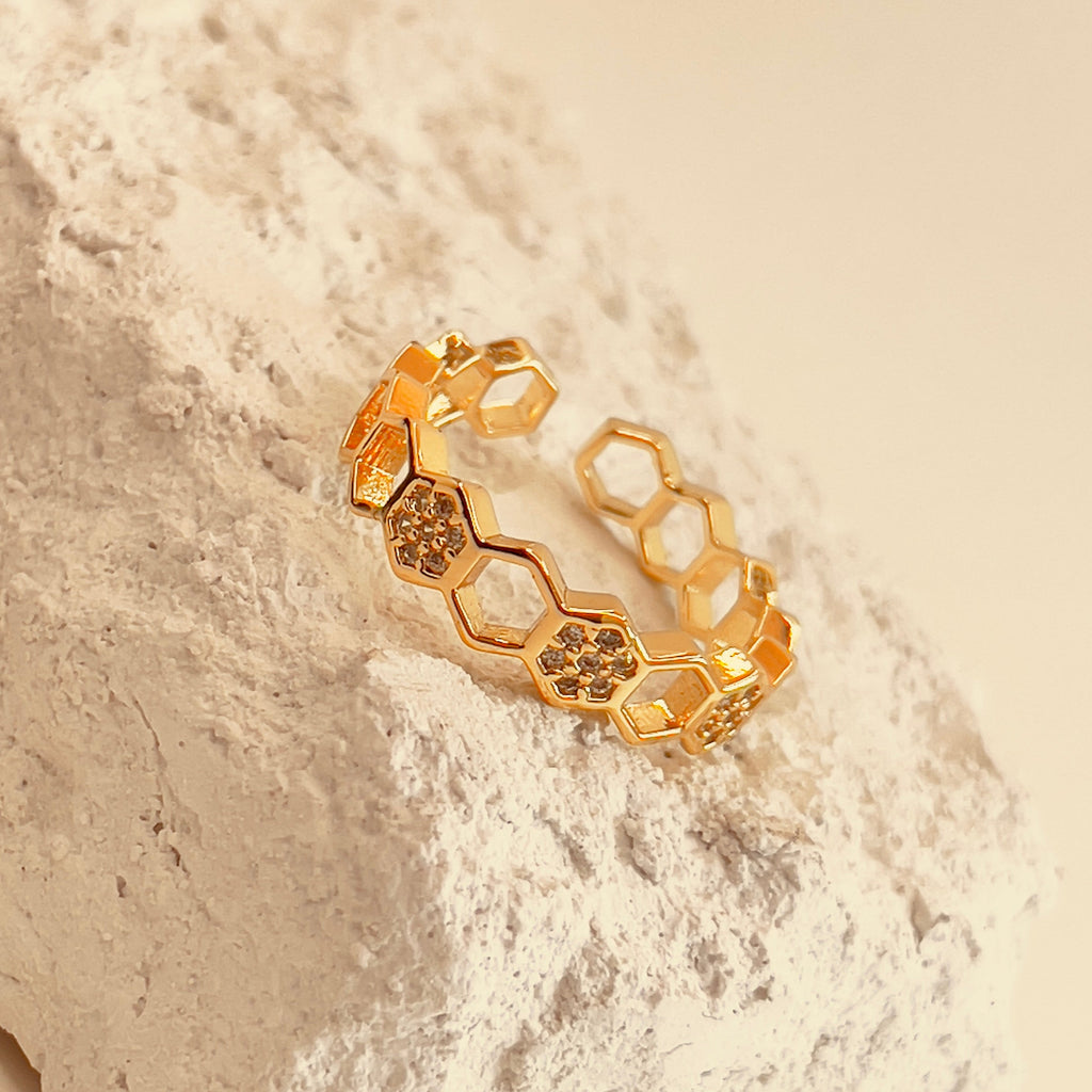 Honey Comb Open Ring
