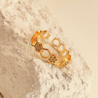 Honey Comb Open Ring