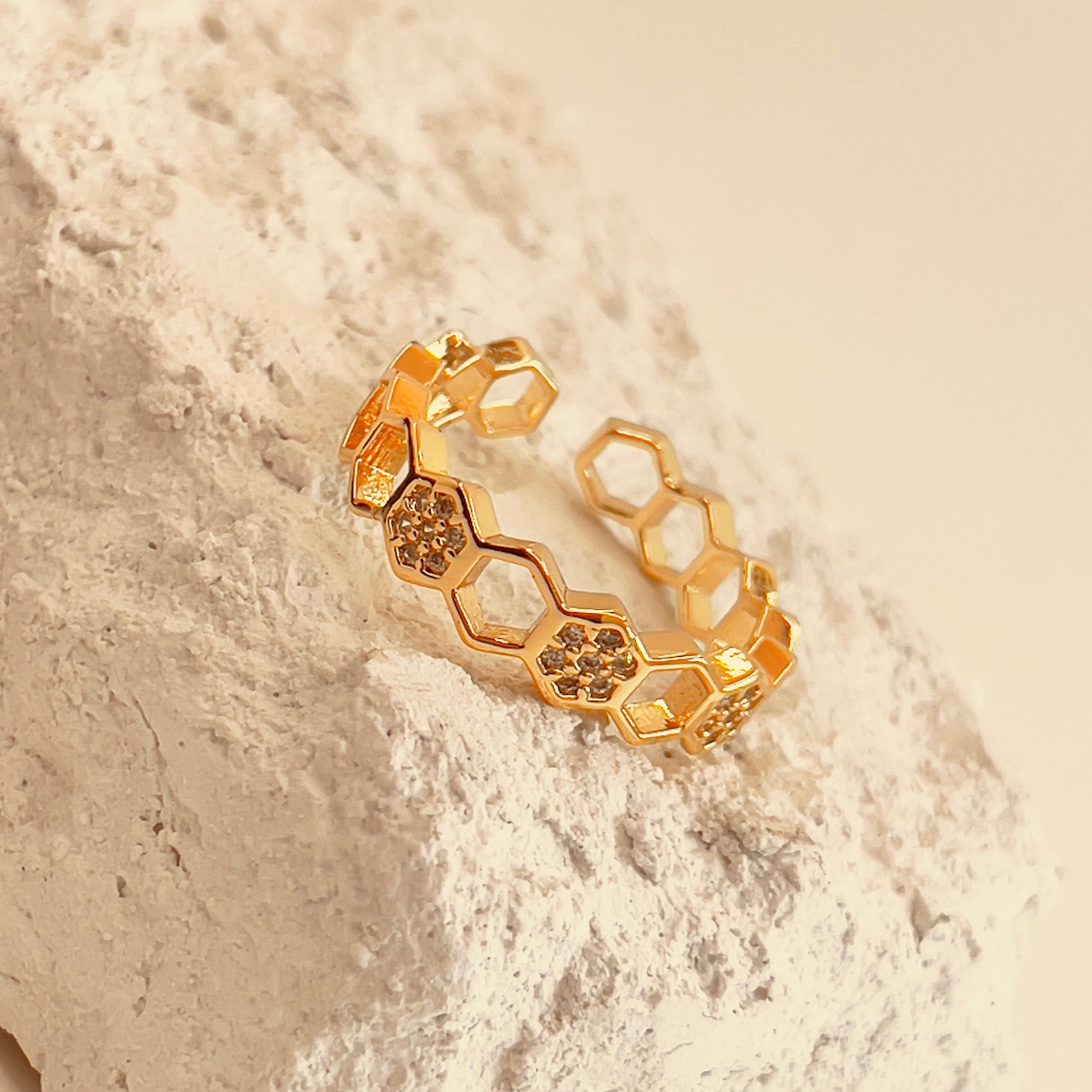 Honey Comb Open Ring