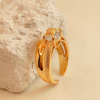 Zirconia Heart Open Ring