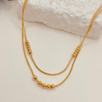 IG Style layered Necklace 18K Gold