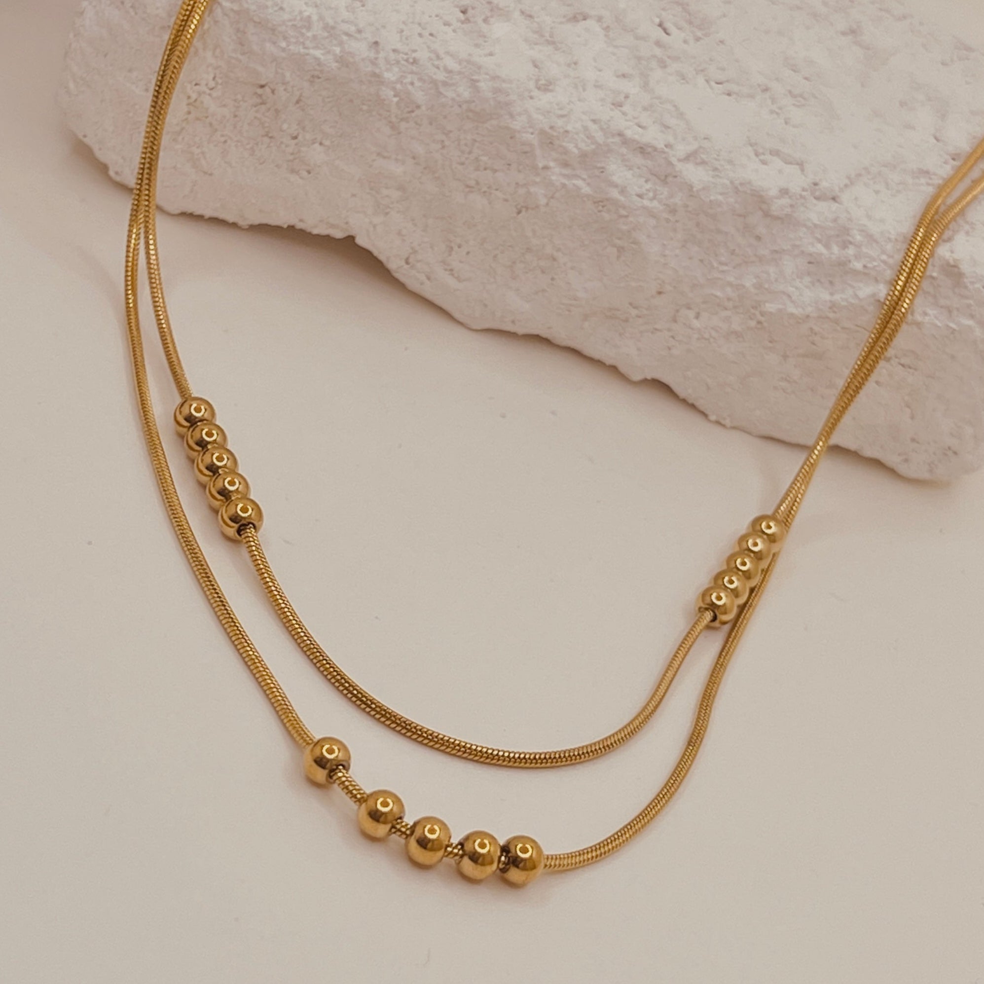 IG Style layered Necklace 18K Gold
