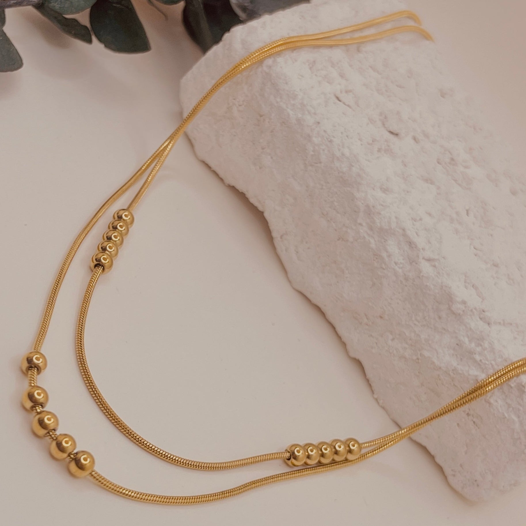 IG Style layered Necklace 18K Gold