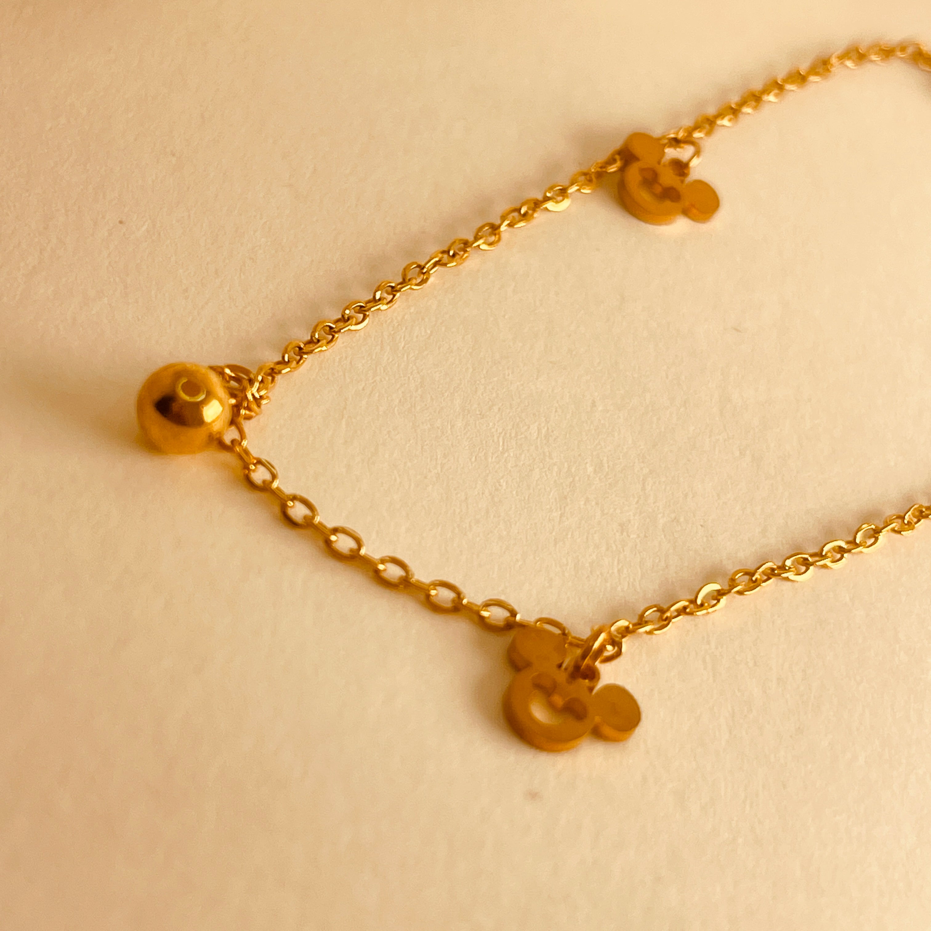 Micky Mouse Charm Anklet