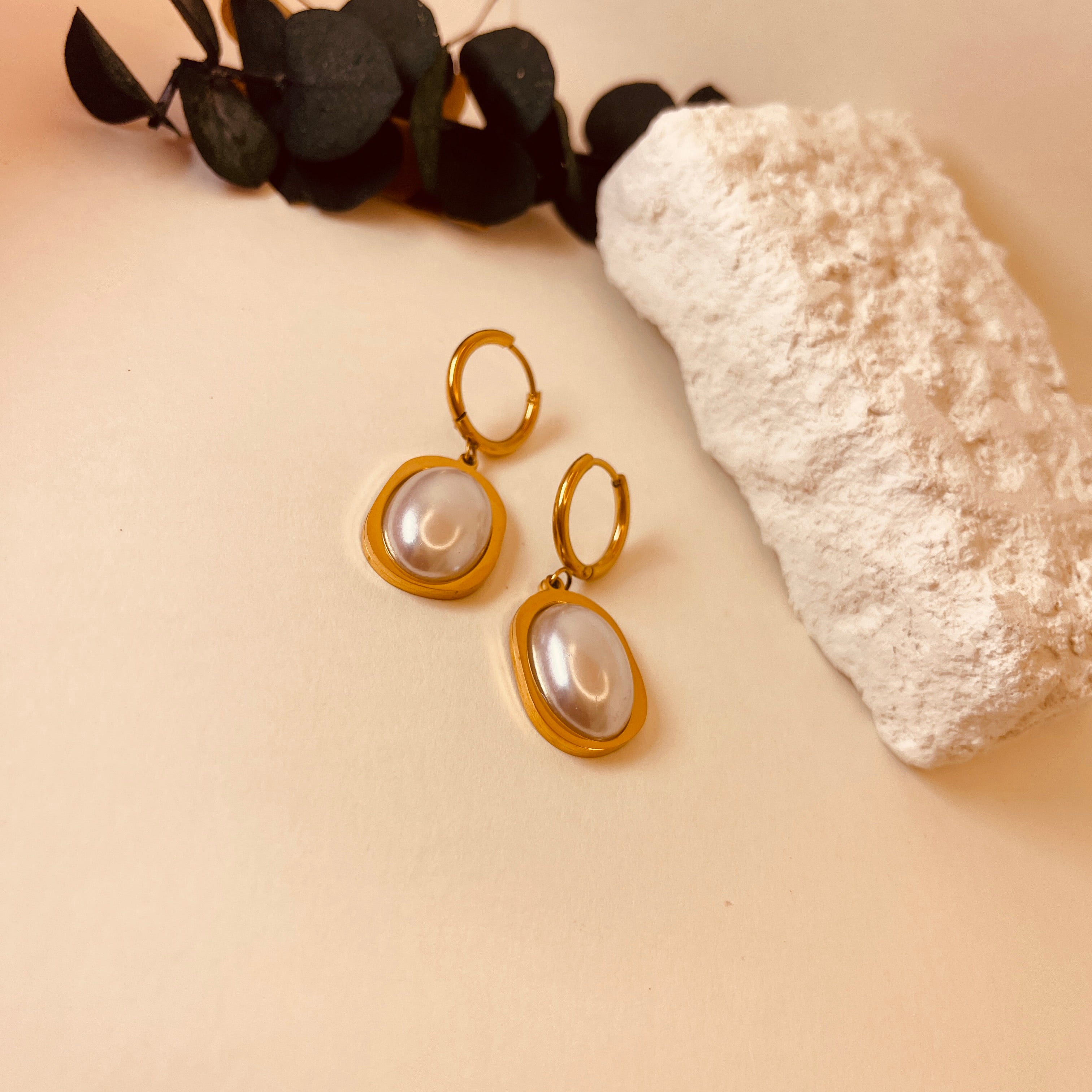 Bean Pearl Earrings