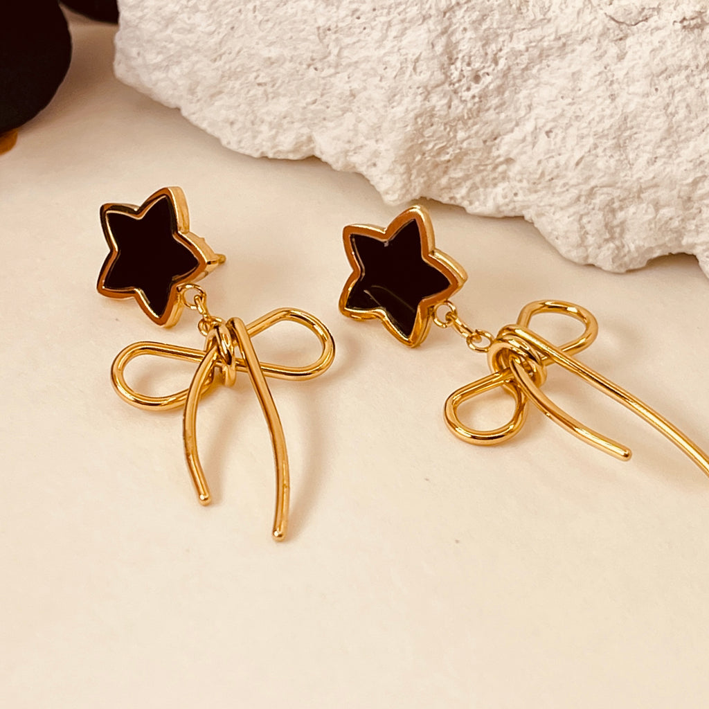 Princess Star Bow Knot Earrings