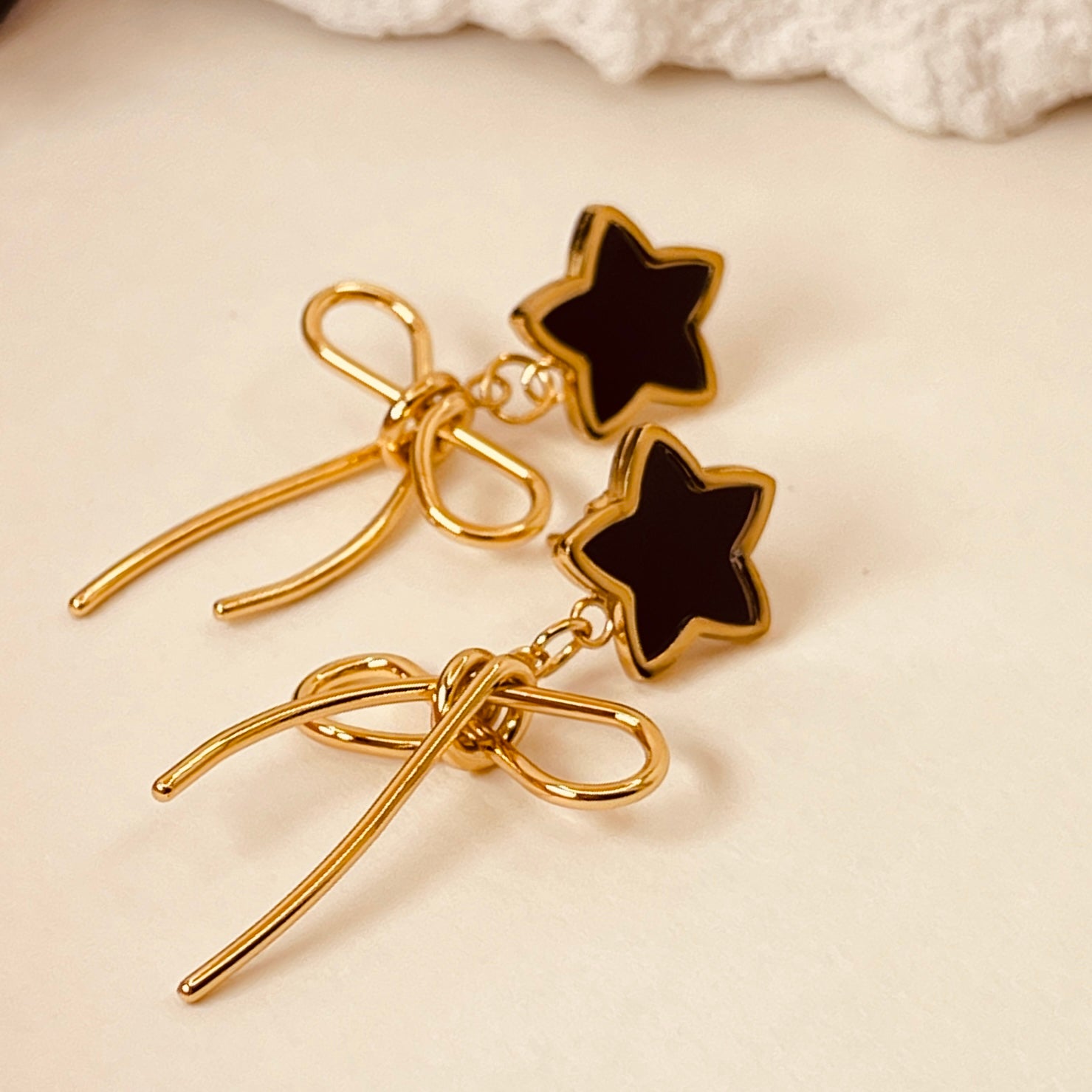 Princess Star Bow Knot Earrings
