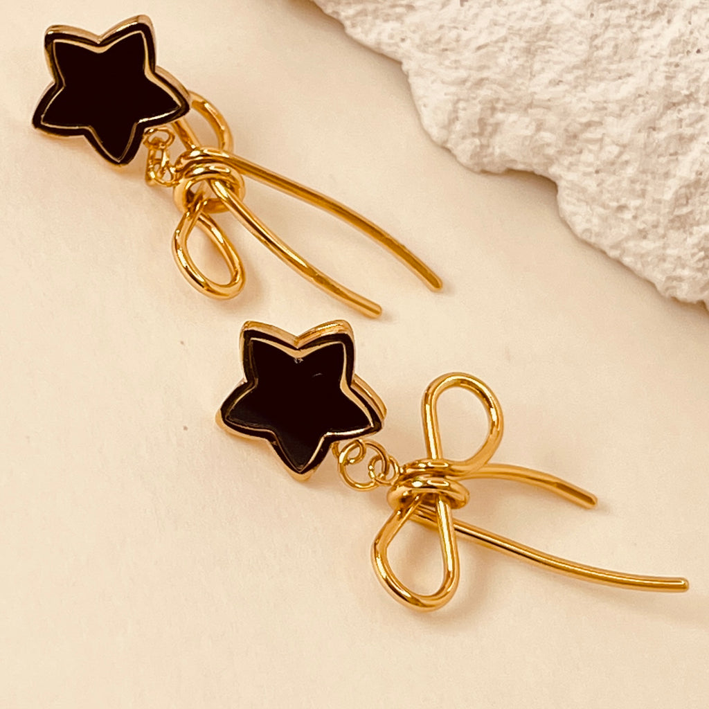 Princess Star Bow Knot Earrings