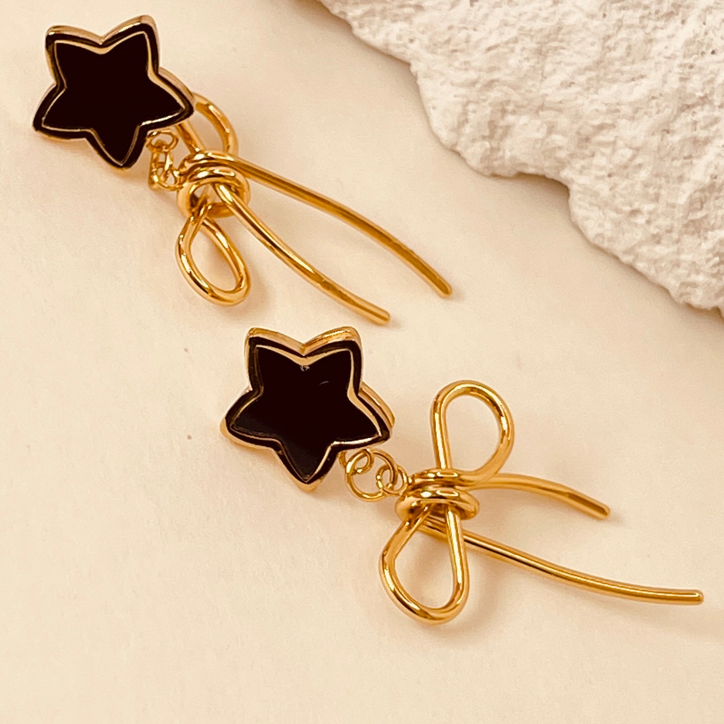 Princess Star Bow Knot Earrings