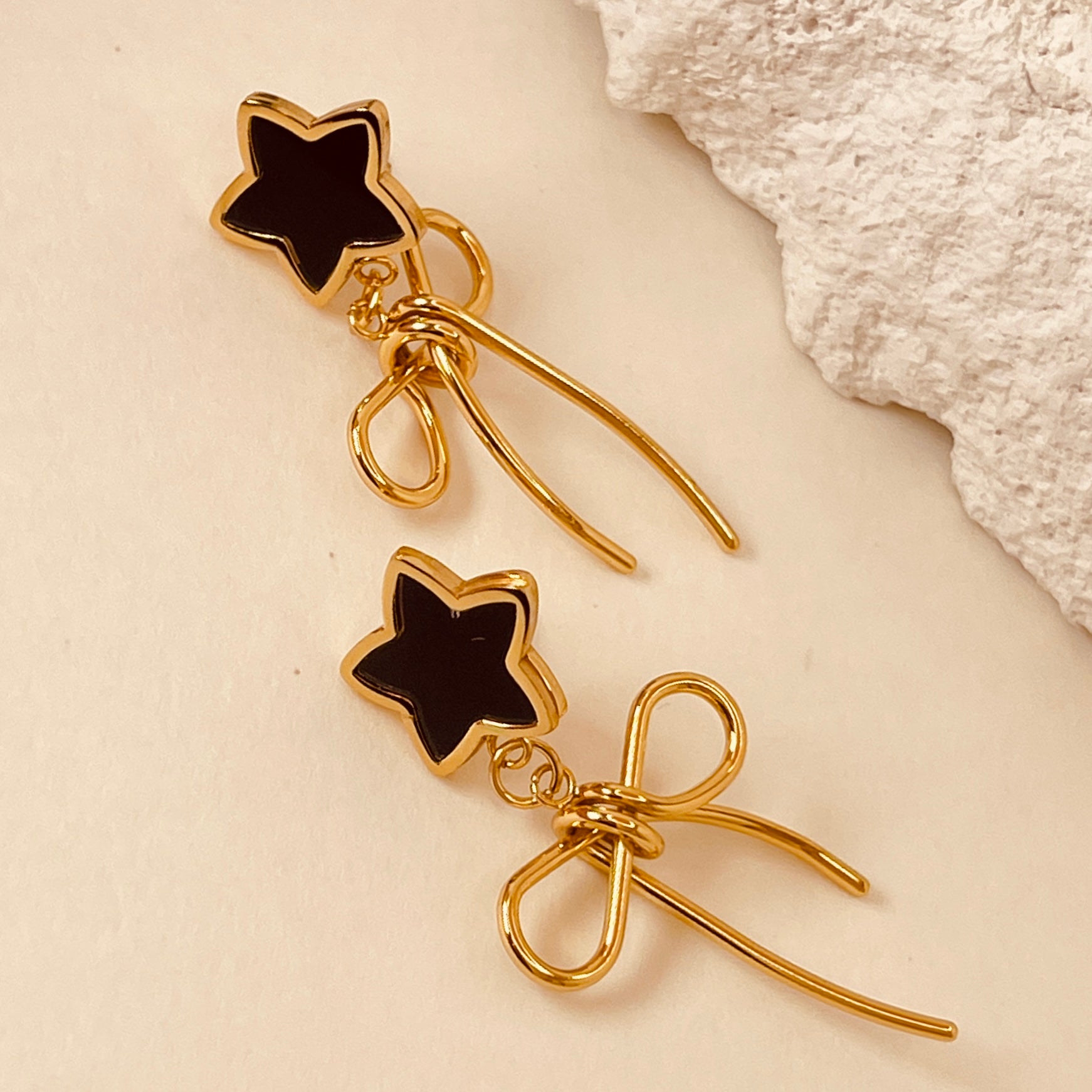 Princess Star Bow Knot Earrings