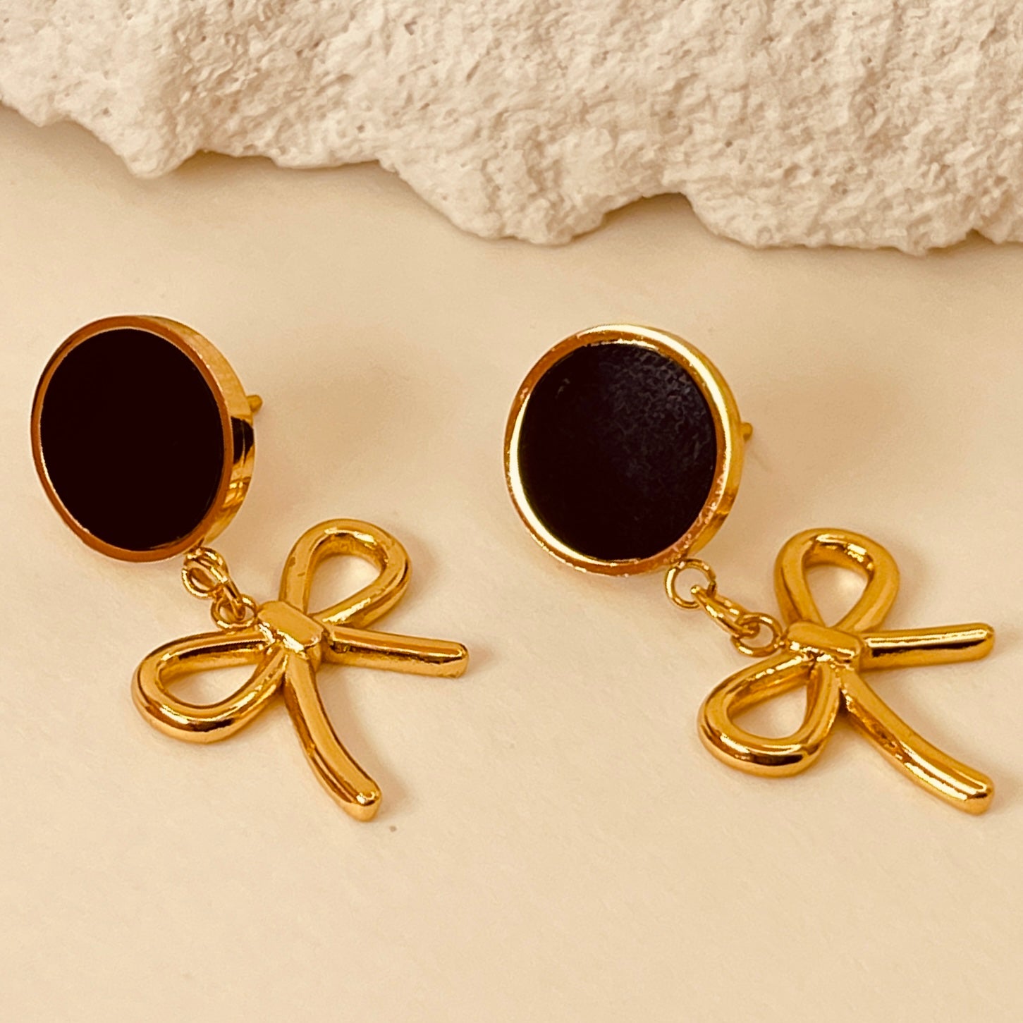 Princess Round Bow Knot Earrings