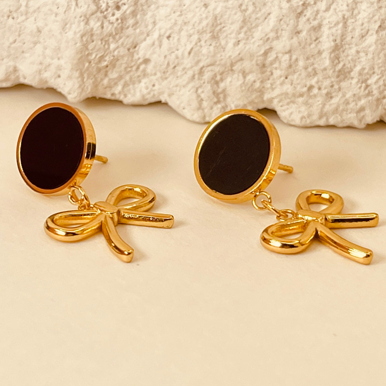Princess Round Bow Knot Earrings
