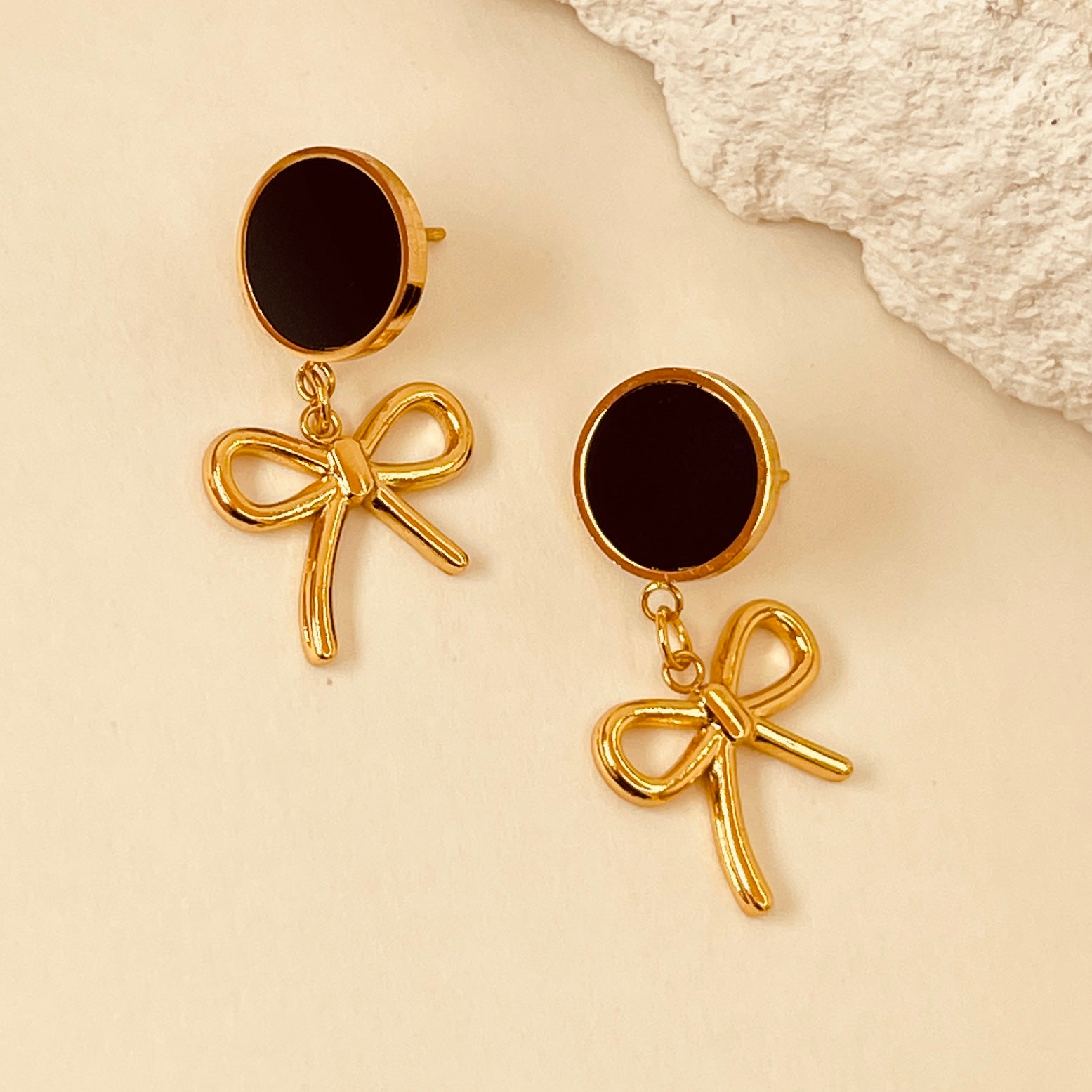 Princess Round Bow Knot Earrings