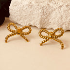 Bow Knot-Dot Ear Studs