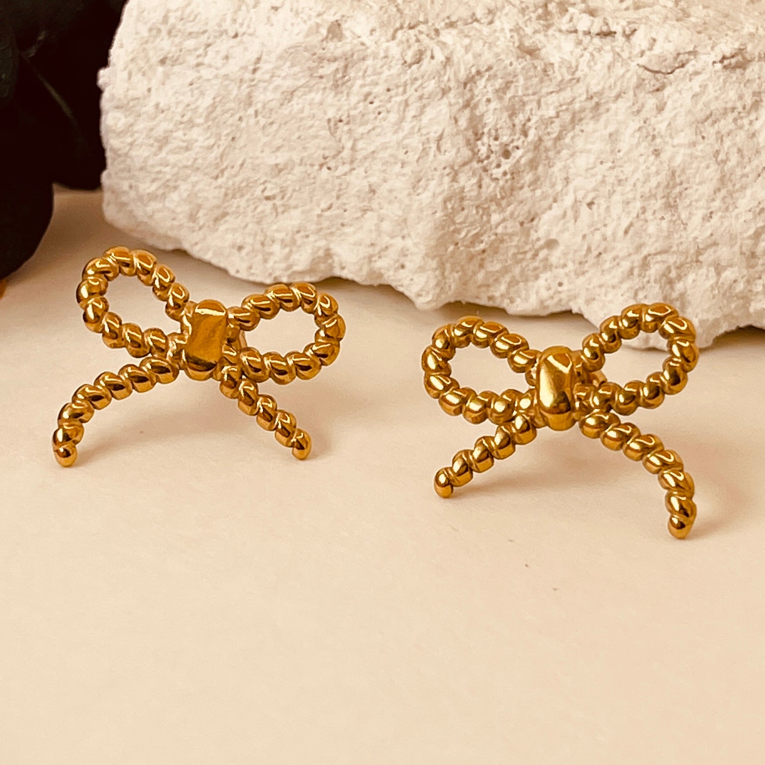 Bow Knot-Dot Ear Studs