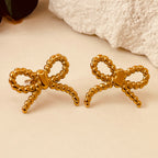 Bow Knot-Dot Ear Studs