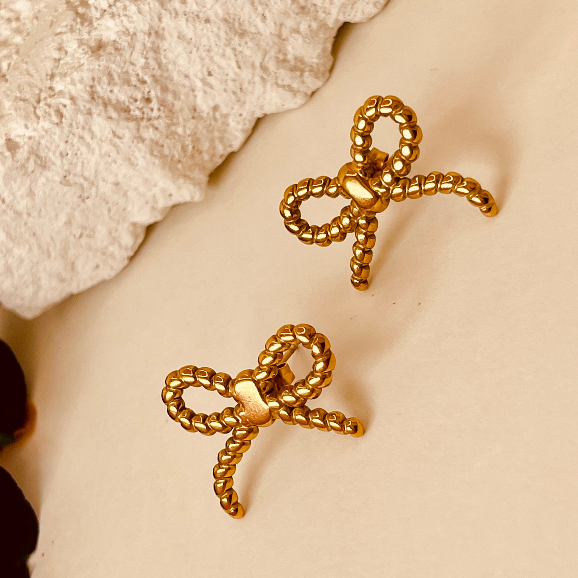 Bow Knot-Dot Ear Studs