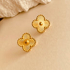 Flower 18K Gold Plating  Ear Studs