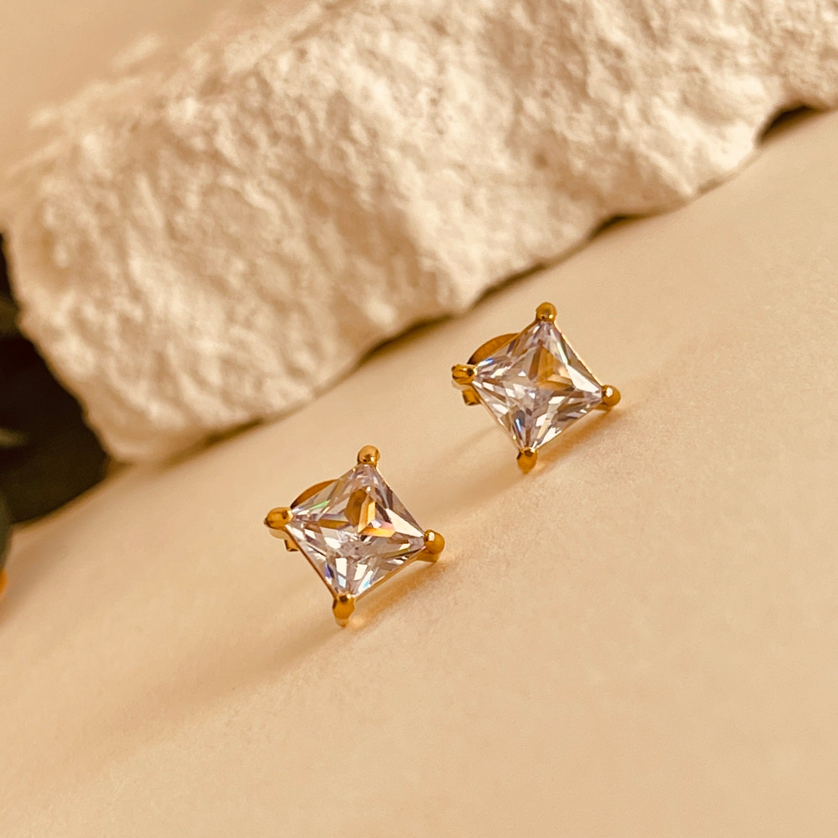 Crushed Ice Square Studs