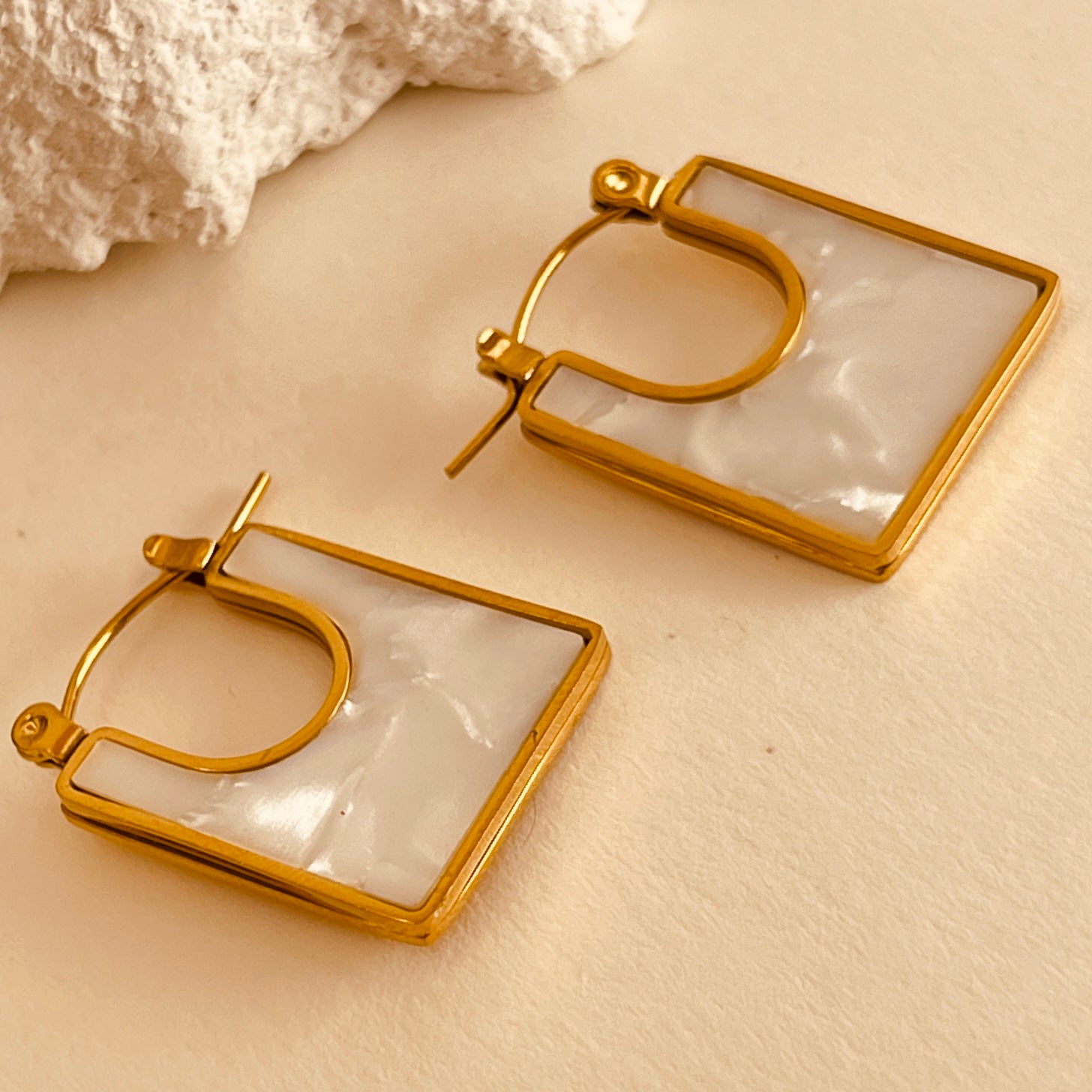 Cubic White Earrings