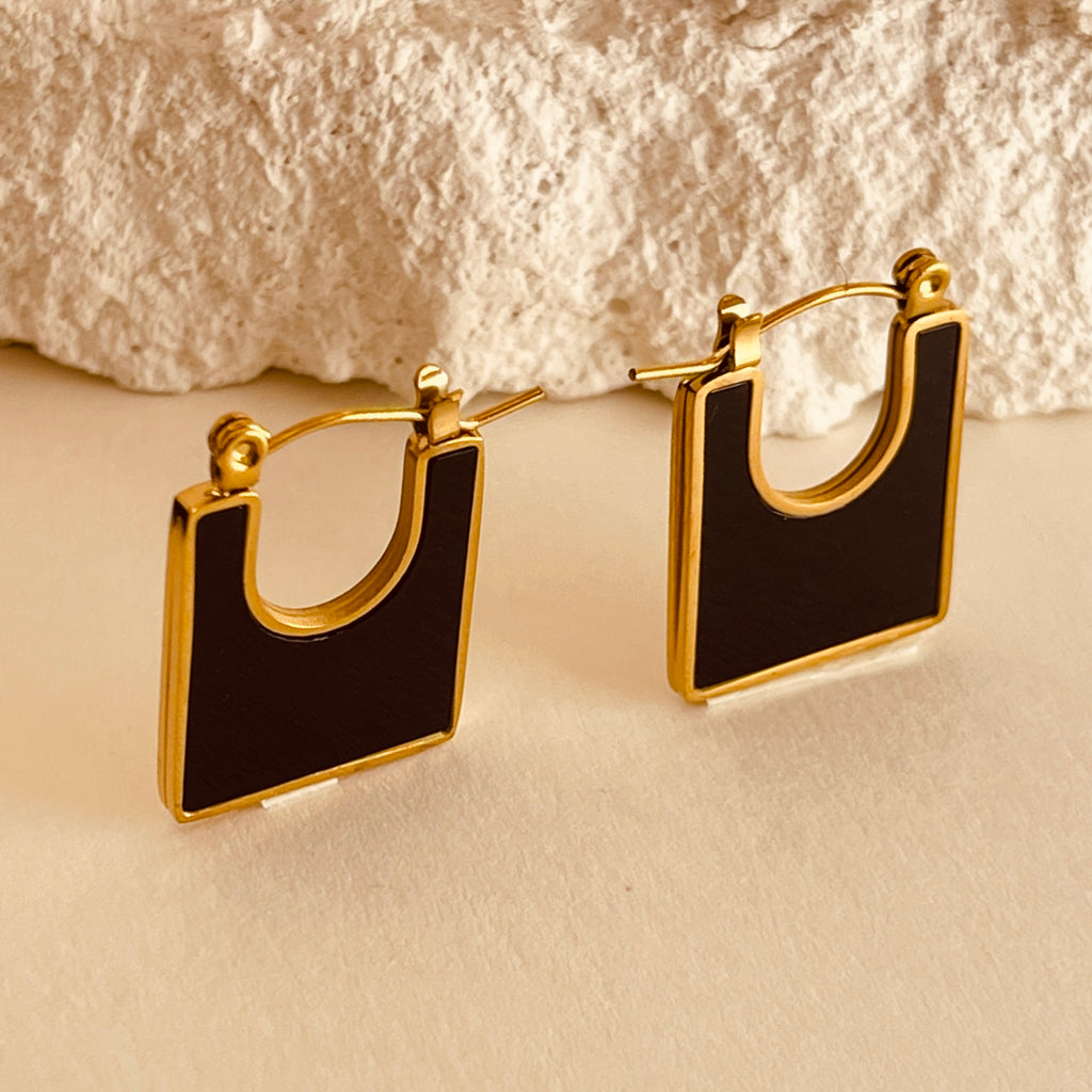 Cubic Black Earrings