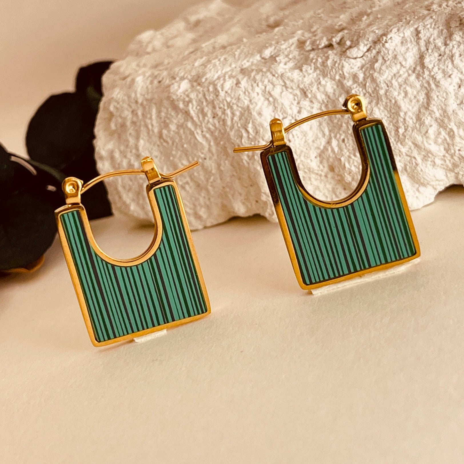 Cubic Green Earrings