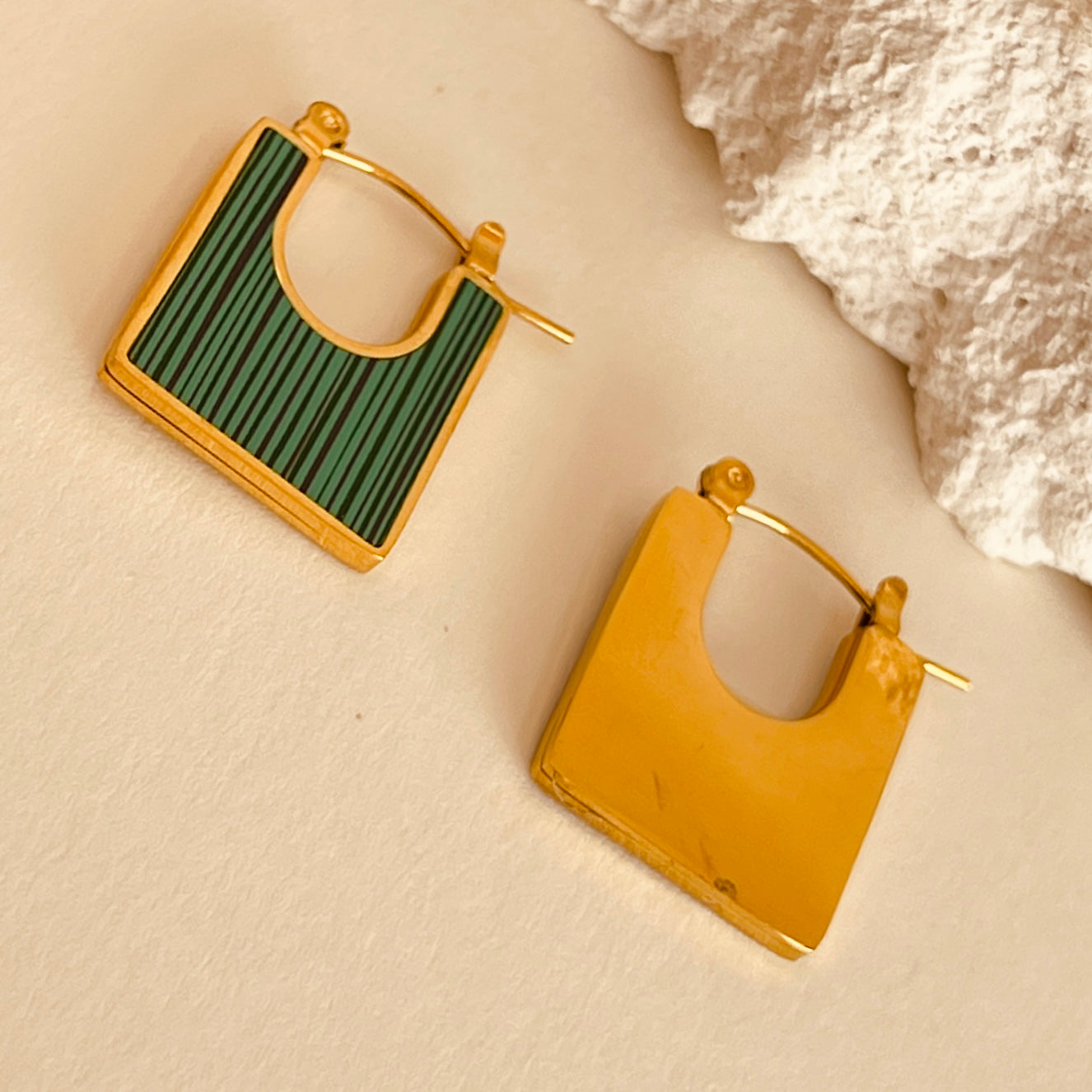 Cubic Green Earrings