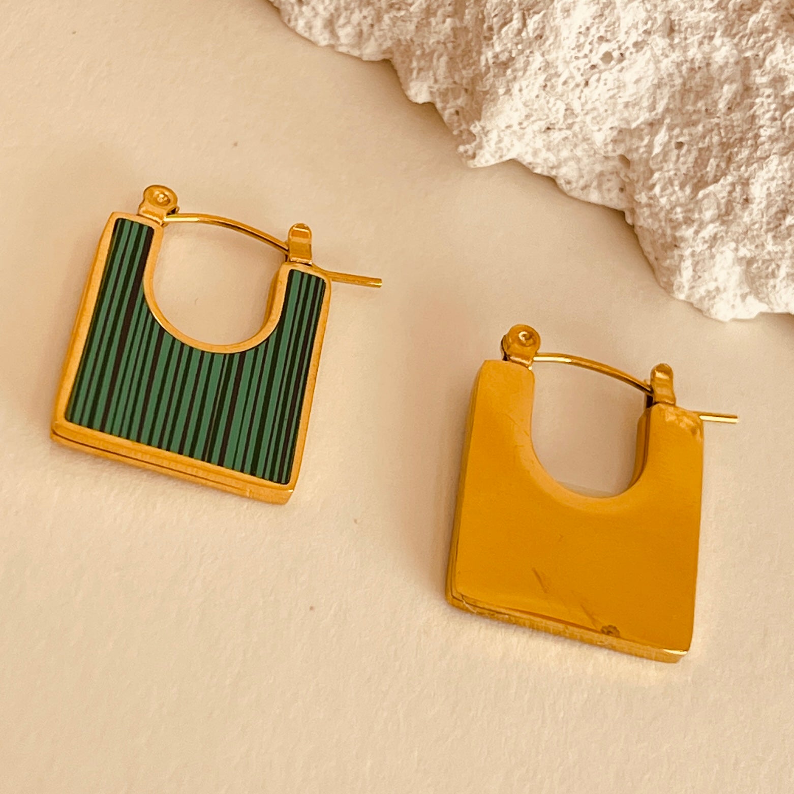 Cubic Green Earrings
