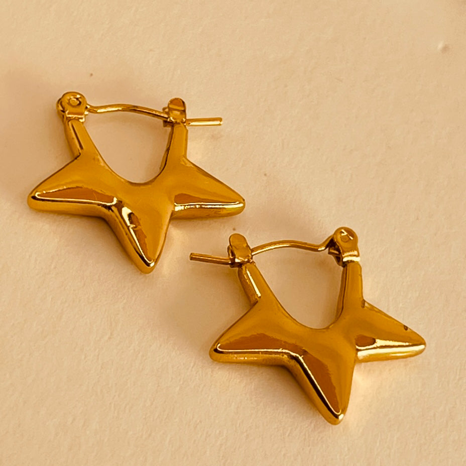 Half Star Style Hoops