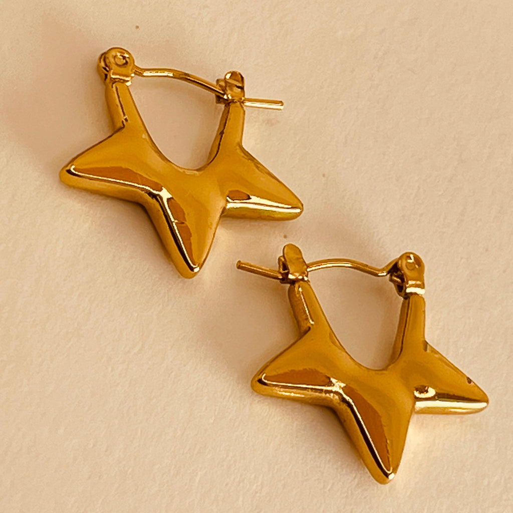 Half Star Style Hoops